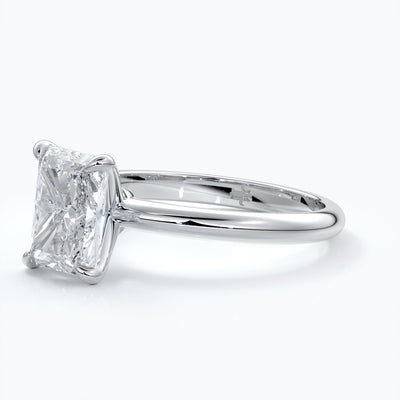 Radiant Solitaire Engagement Ring - Amy
