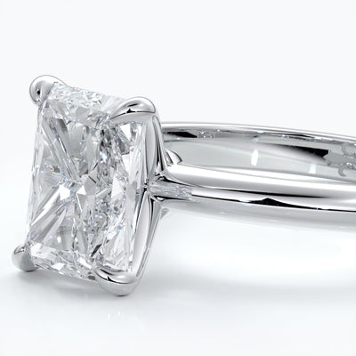 Radiant Solitaire Engagement Ring - Amy