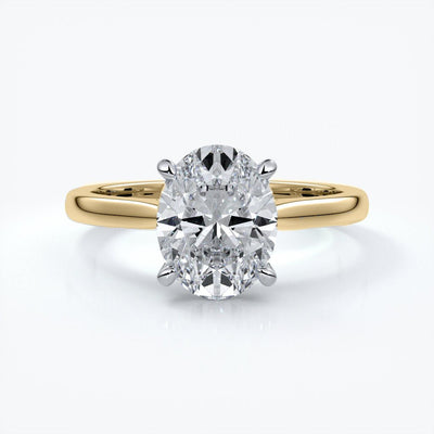 Oval solitaire cathedral 2CT