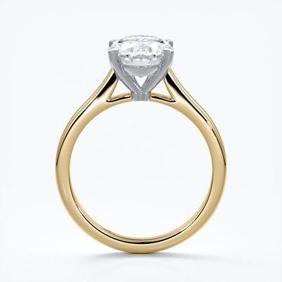 Oval solitaire cathedral 2CT