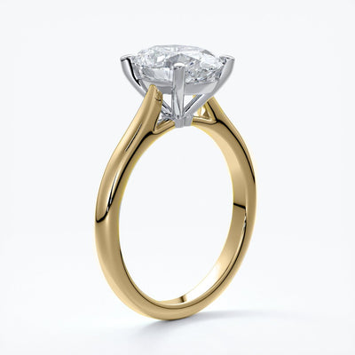 Oval solitaire cathedral 2CT