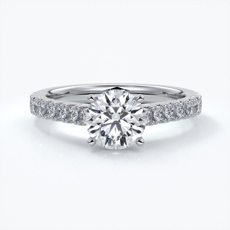Four claw round cathedral 1.5CT