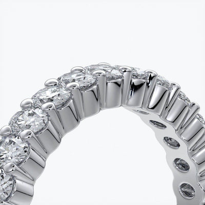 Oval diamond wedding band 3mm