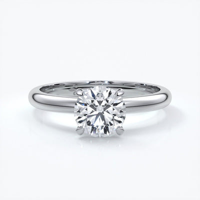 Alexandra Engagement Ring round diamond 4 claw 18ct white gold
