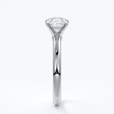 Alexandra Engagement Ring round diamond 4 claw 18ct white gold