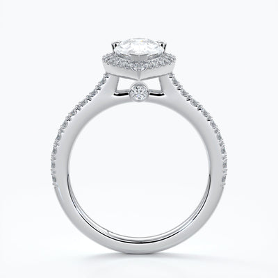 Pear Halo Engagement Ring - Alice