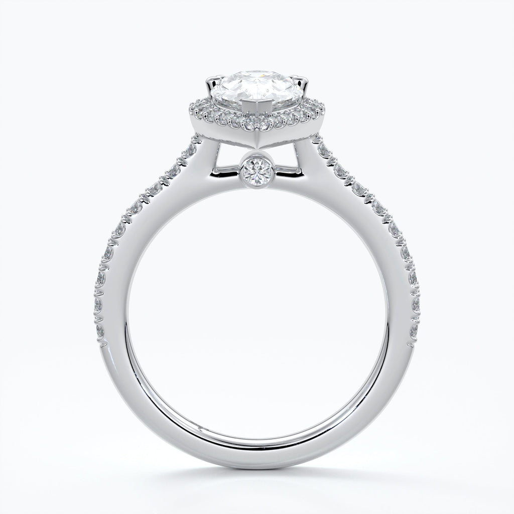 Pear Halo Engagement Ring - Alice