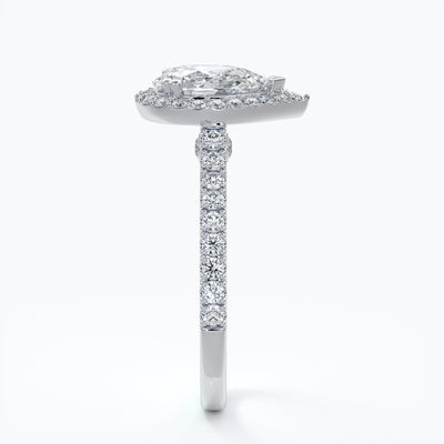 Pear Halo Engagement Ring - Alice