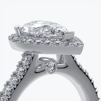 Pear Halo Engagement Ring - Alice