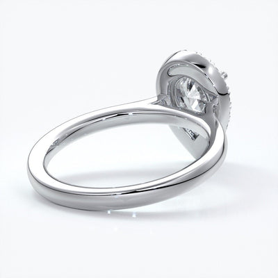 Audrey Engagement Ring pear halo platinum