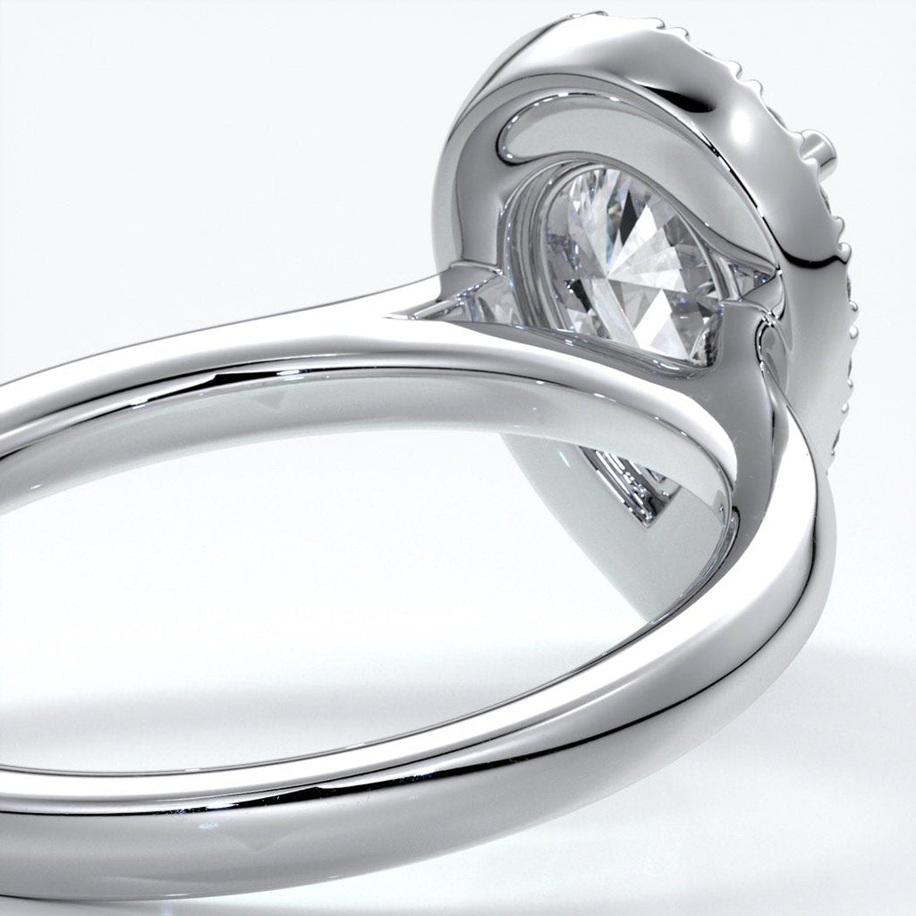 Audrey Engagement Ring pear halo platinum