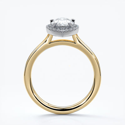 Pear Halo Engagement Ring - Amelia