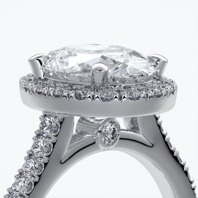 Blair Engagement Ring oval diamond band halo plat