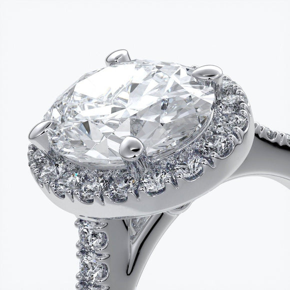 Blair Engagement Ring oval diamond band halo plat