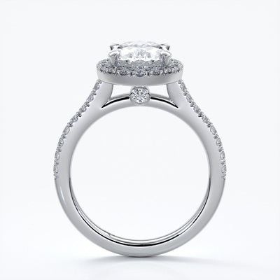 Blair Engagement Ring oval diamond band halo plat