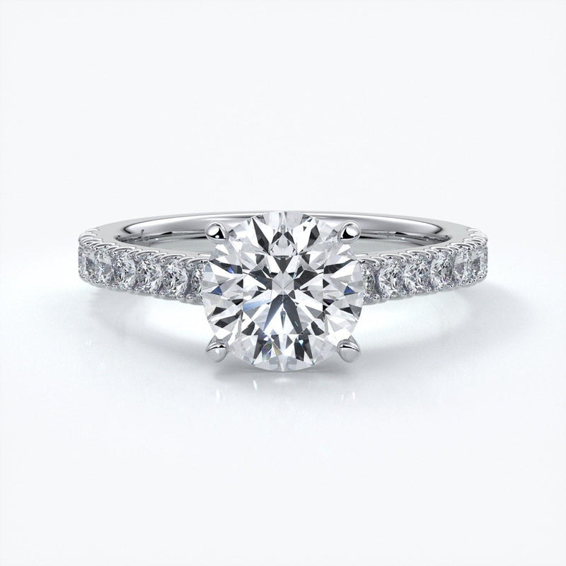 Four claw round cathedral 2CT