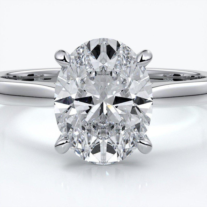 Oval solitaire cathedral 2CT