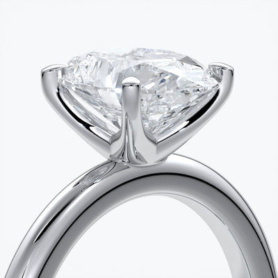 Cleo Engagement ring oval diamond 4 claw 18ct white gold