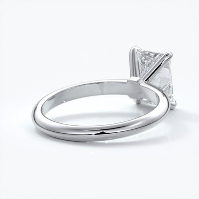 Eadie Engagement Ring radiant diamond halo 18ct white gold