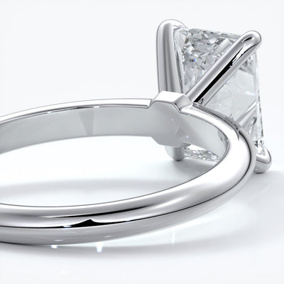 Eadie Engagement Ring radiant diamond halo 18ct white gold