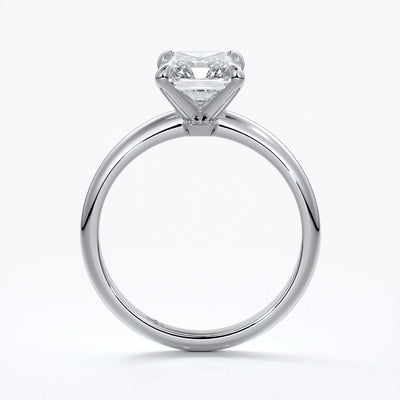 Eadie Engagement Ring radiant diamond halo 18ct white gold