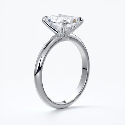 Eadie Engagement Ring radiant diamond halo 18ct white gold