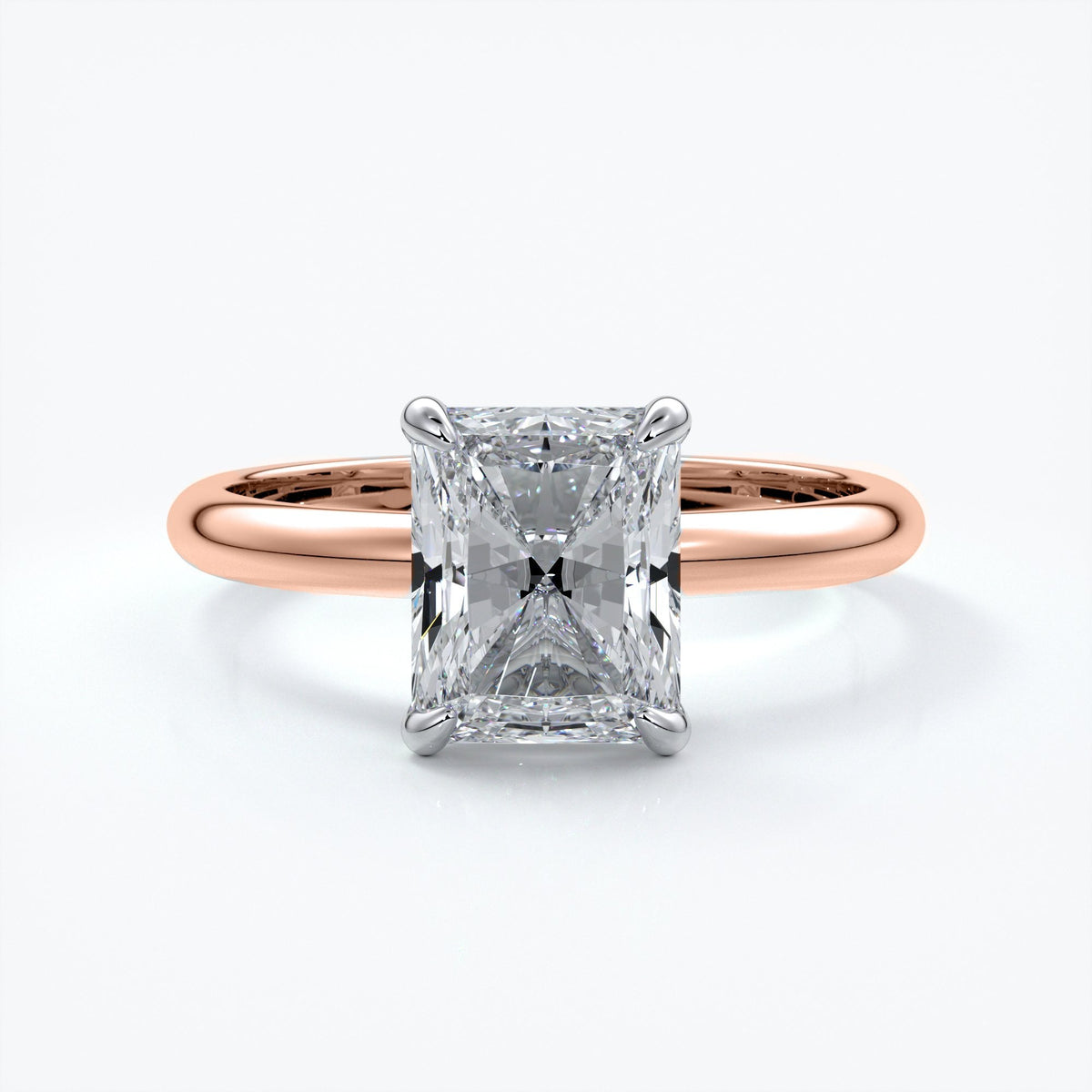 Radiant Solitaire Engagement Ring - Amy