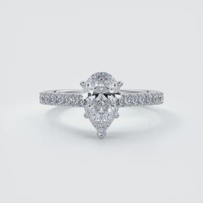 Pear 5 claw diamond band