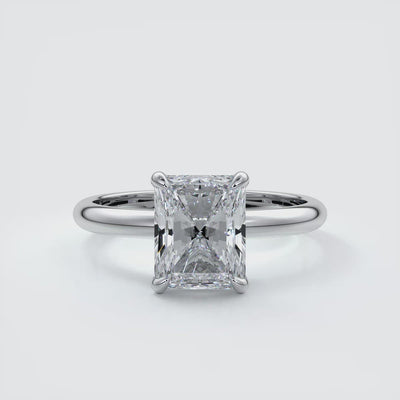 Radiant Solitaire Engagement Ring - Amy