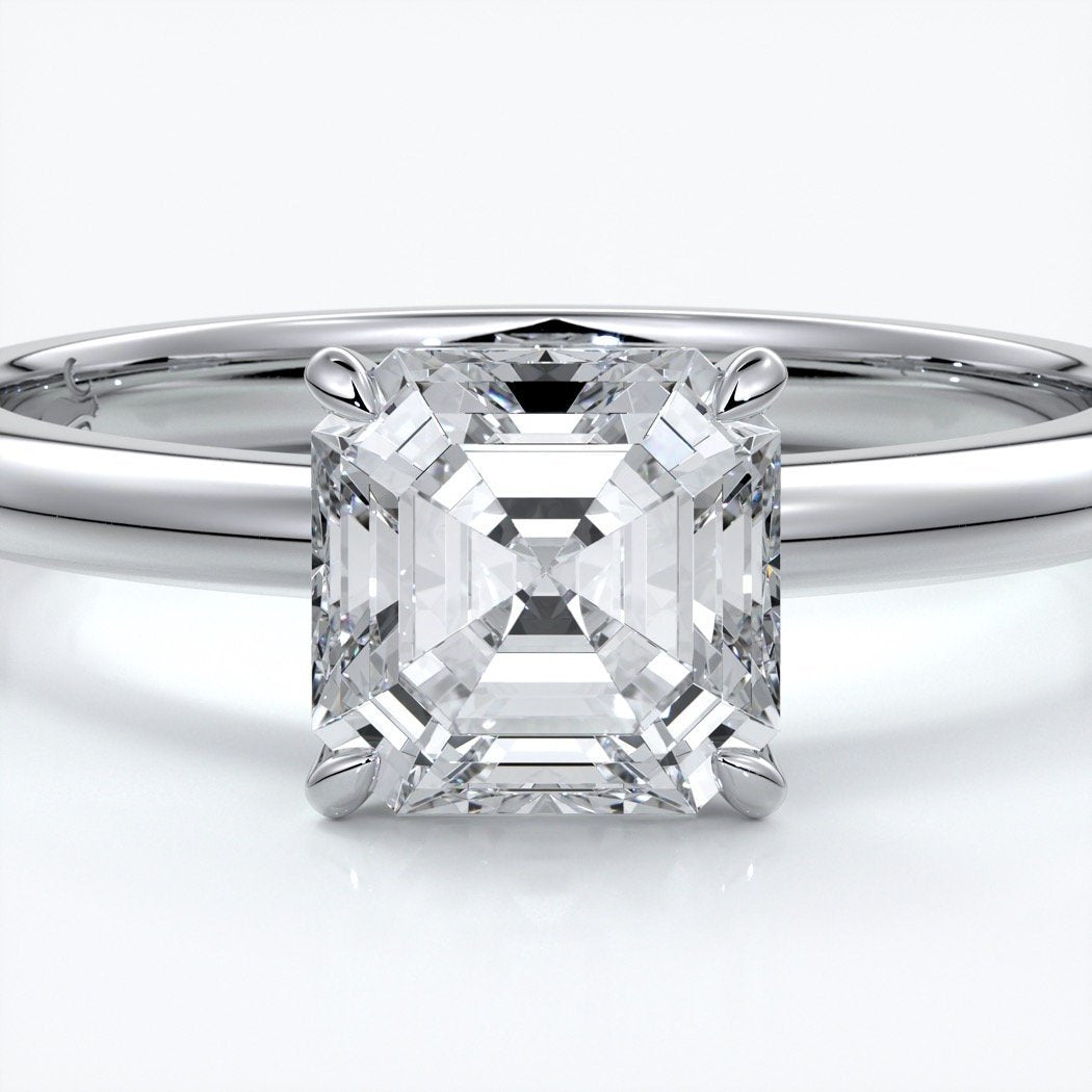 Eliza | Square Emerald Cut Diamond Ring - Culet Jewellery – Culet ...