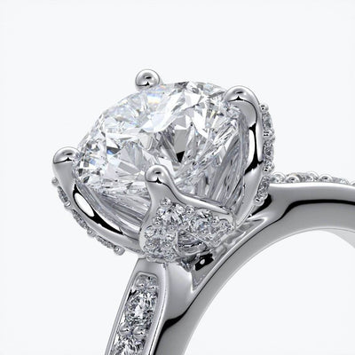 1.0ct Round, Tulip setting