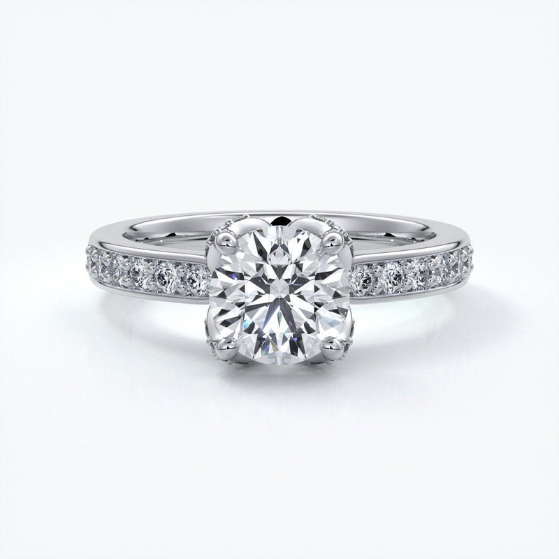 1.0ct Round, Tulip setting