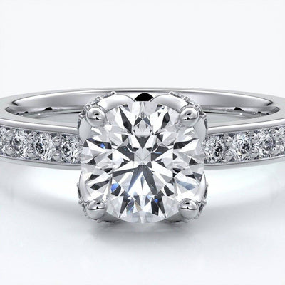 1.0ct Round, Tulip setting