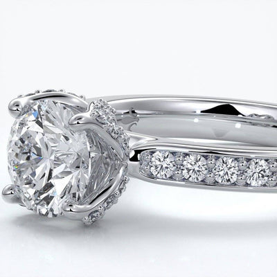1.0ct Round, Tulip setting