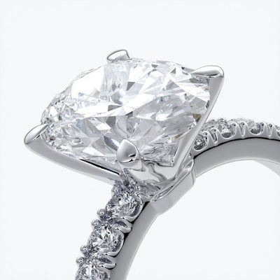 2.0 Carat Oval, diamond band non cathedral
