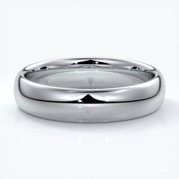 Freddie Wedding ring 5mm comfort round 18ct white gold