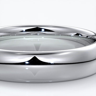 Freddie Wedding ring 5mm comfort round 18ct white gold