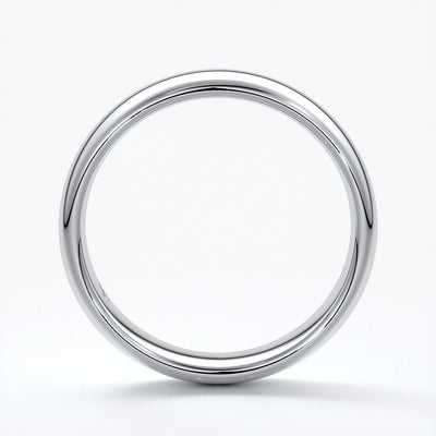 Freddie Wedding ring 5mm comfort round 18ct white gold