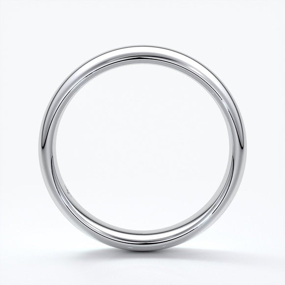 Freddie Wedding ring 5mm comfort round 18ct white gold