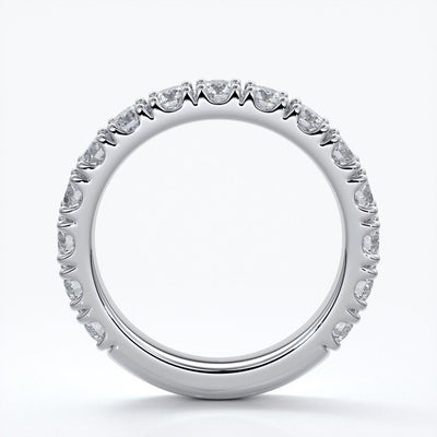 Harlow Wedding ring brilliant cut scalloped etenity 1.8mm 18ct white gold