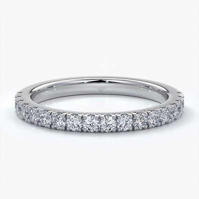 Harper Wedding ring brilliant cut 1.8mm scalloped eternity platinum