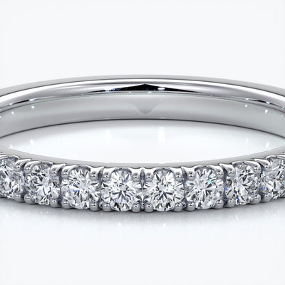 Harper Wedding ring brilliant cut 1.8mm scalloped eternity platinum