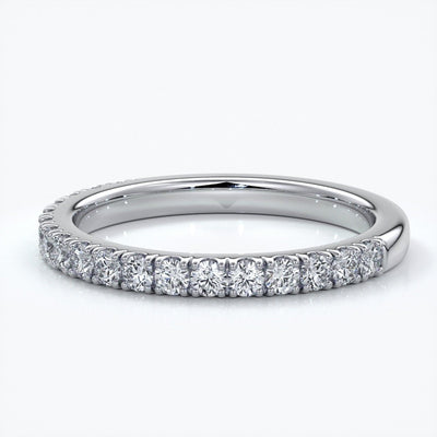 Harper Wedding ring brilliant cut 1.8mm scalloped eternity platinum