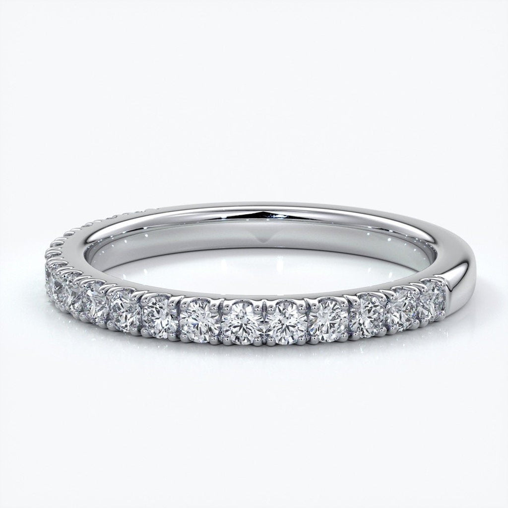 Custom Design Round Cut Emerald and Diamond Eternity Ring New Zealand