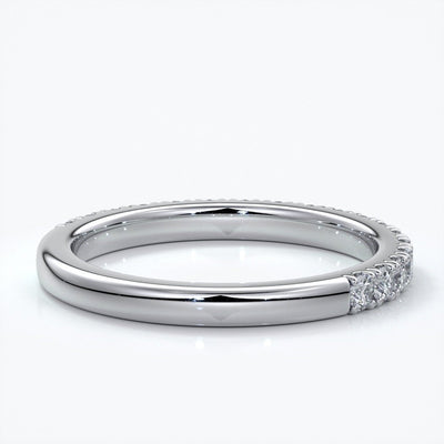 Harper Wedding ring brilliant cut 1.8mm scalloped eternity platinum
