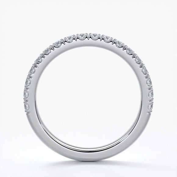 Harper Wedding ring brilliant cut 1.8mm scalloped eternity platinum