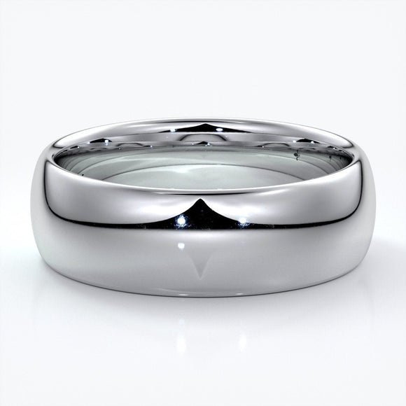 Harry Wedding ring 7mm comfort round mens band platinum
