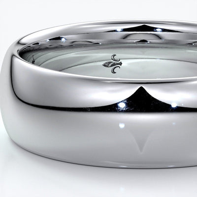 Harry Wedding ring 7mm comfort round mens band platinum