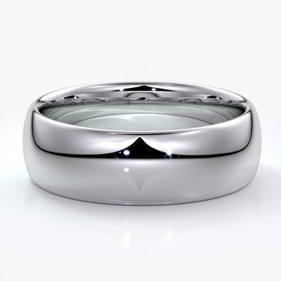 Harry Wedding ring 7mm comfort round mens band platinum