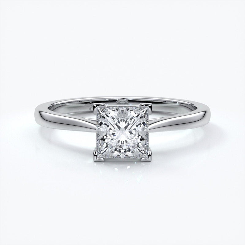 Princess solitaire cathedral 1CT